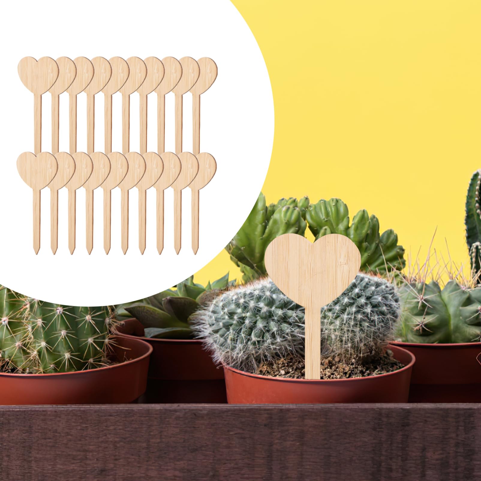 Toddmomy 80pezzi Etichette Legno Per Piante Forma Di Cuore Segnaletica Giardinaggio Per Vasi e Facili Da Scrivere e Inserire Nel Terreno Decorazioni Per Esterni e Interni