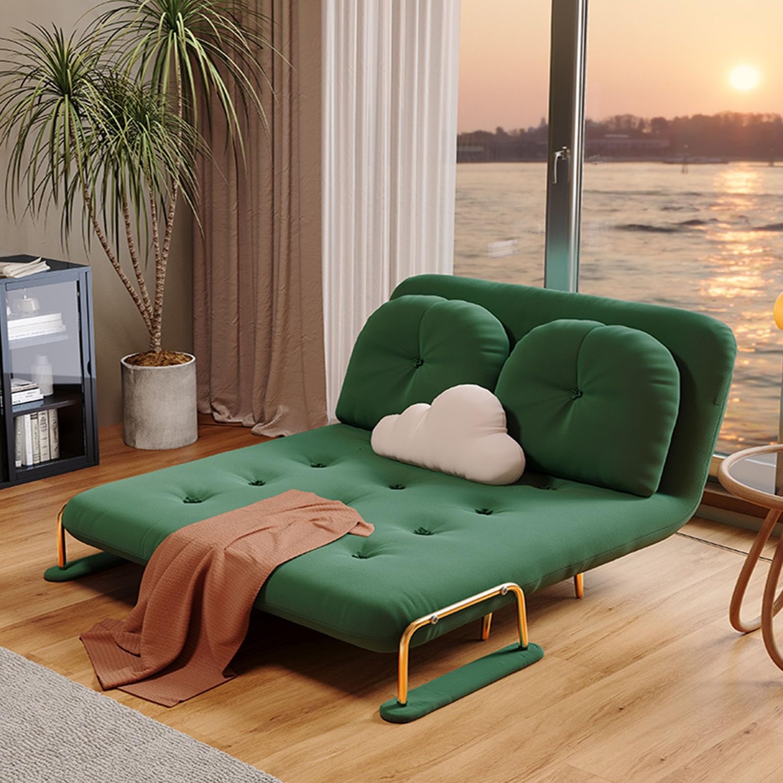 Złóż łóżko Krzesło rozkładane, Krzesła sypialne dla dorosłych, Rozkładane krzesło, Nowoczesna rozkładana sofa, Wielofunkcyjne do czytania na małą przestrzeń