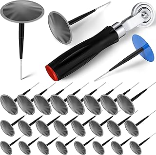 37 Pcs Tire Patch Repair Kit Include Tire Patch Plug Tire Repair Patch and Tire Patch Auto Repair Stitcher Tire Roller for Car Truck Motorcycle Wheel, 1.38 x 0.12, 1.57 x 0.18 and 1.77 x 0.24 inch