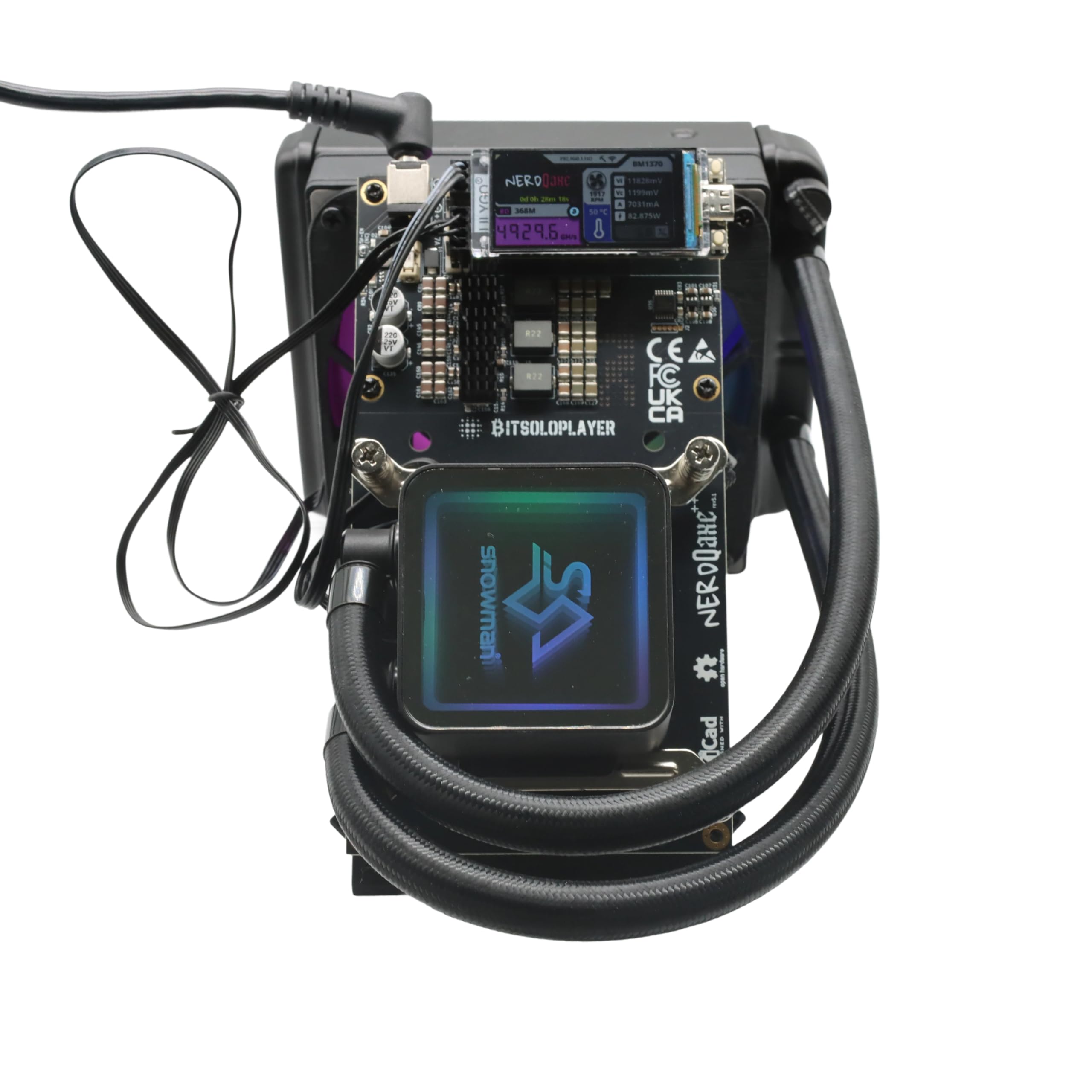 Amazon.com: Bitcoin Miner Nerdqaxe++ Hydro 4.8TH/S 75W Silent Low Power  Bitcoin Home Miner SHA-256 Crypto Asic Miner Support Solo or Pool Mining :  Electronics