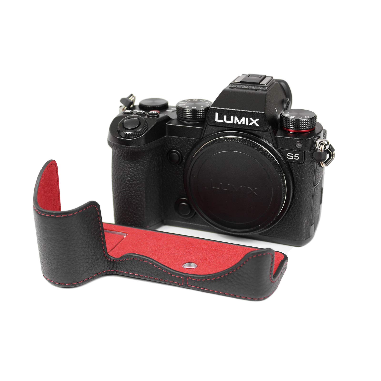 本革 カメラケース パナソニック Panasonic S5用 パナソニックカメラケース LUMIX GX8専用本革ケースDMW-BCSK5-K