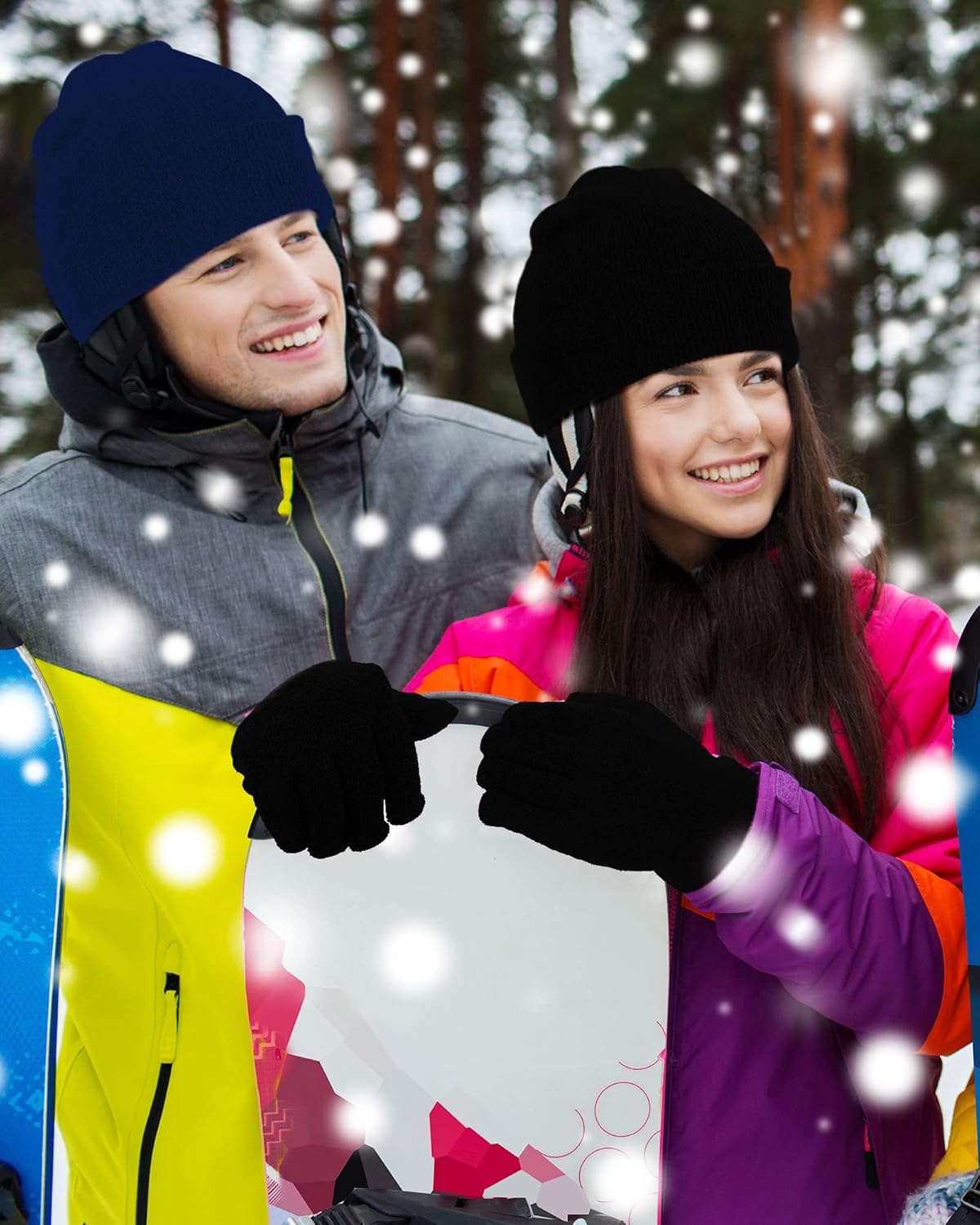 Jecery 72 Pcs Winter Beanies Gloves Bulk for Homeless Hat and Gloves Set for Men Women Unisex Warm Cozy Gift Cold Weather - Image 5