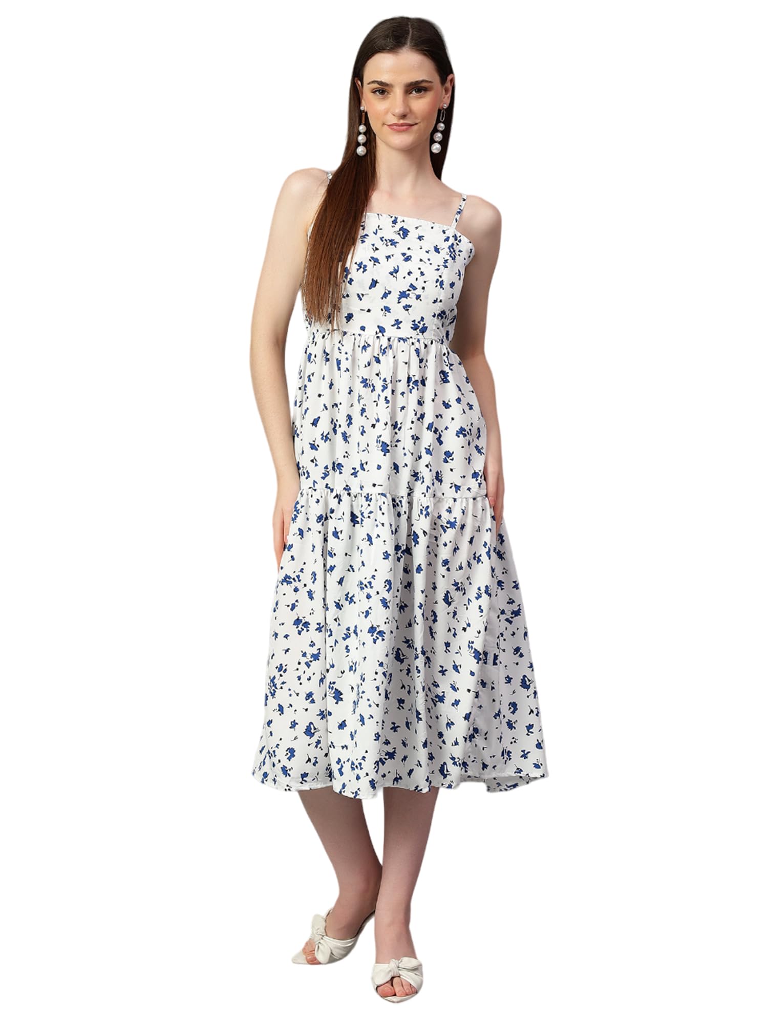 Kotty Women's Solid Sleeveless Maxi Dress(Multicolored,M)