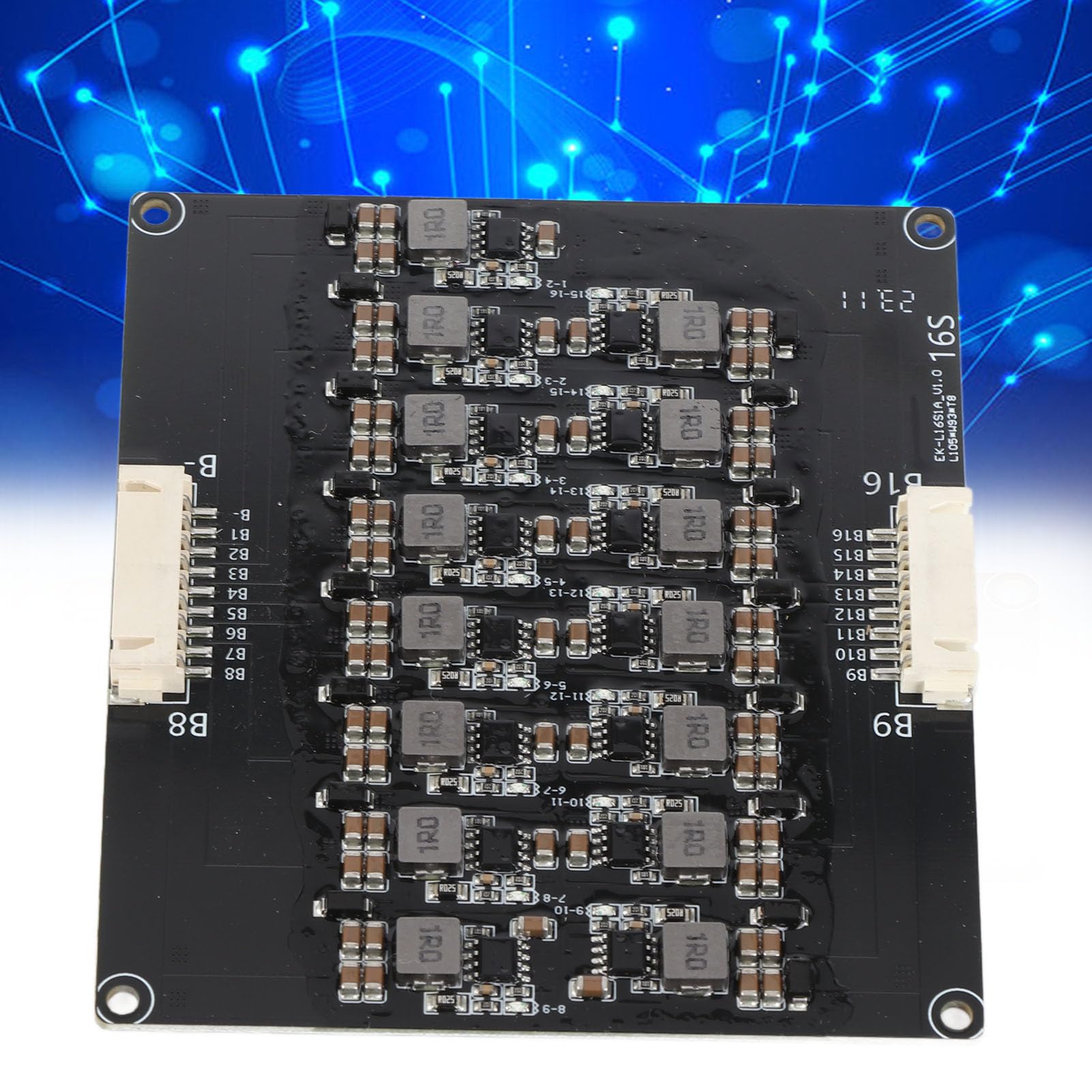 Placa de Equilibrio de batería HaloVerde Balanceador de Voltaje 16s 1,2 A con función de hibernación automática para gestión de Celdas LFP y NCM de Uso General (16)