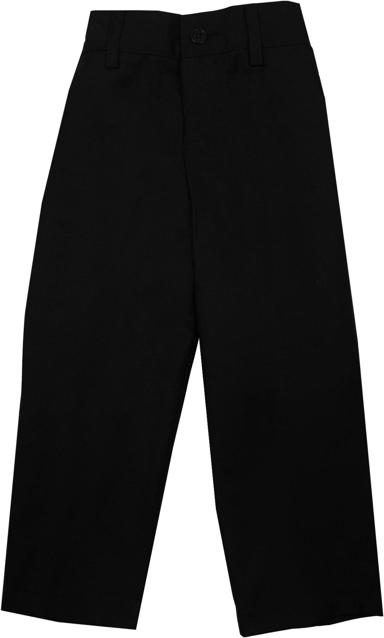 Armando Martillo Boys Flat Front Elastic Waist Dress Pants (Regular & Husky Fits) - Black, 16 Husky