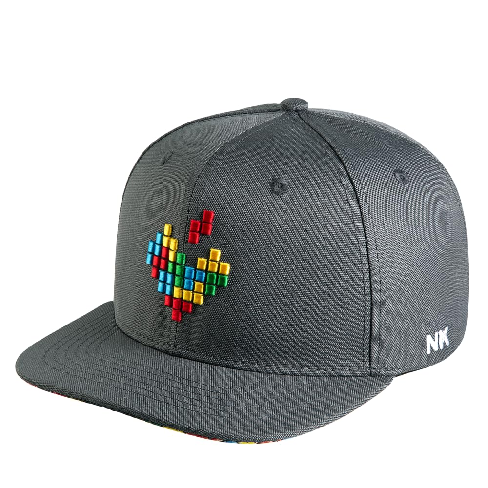 Nebelkind Snapback Cap Men Women Pixel, One Size OneSize, tamaño Ajustable, Unisex, Gorra de béisbol Moda, Estilo Streetwear, Gorra de béisbol con Visera Recta, Retro