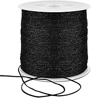 Vista 18 de TONIFUL Cordón de nailon satinado rojo de 2 mm x 110 yardas para hacer pulseras Hilo de cuentas para collar de macramé con cola de ratón Cordón