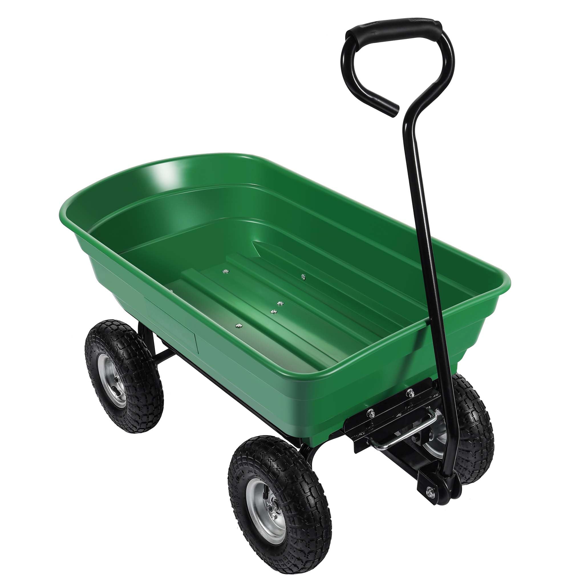 Dump Cart, Capacity 75l, max. load 240kg, Garden Trolley Tipper Trailer Wheelbarrow
