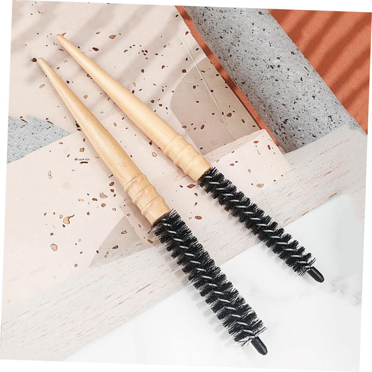 10 Piezas Peine De Madera Esponjosa Cepillo De Pelo De Los Hombres Cepillo De Madera Redondo Cepillo De Pelo De Cepillo De Pelo De Viaje Cepillo De Pelo Antiestático Beavorty