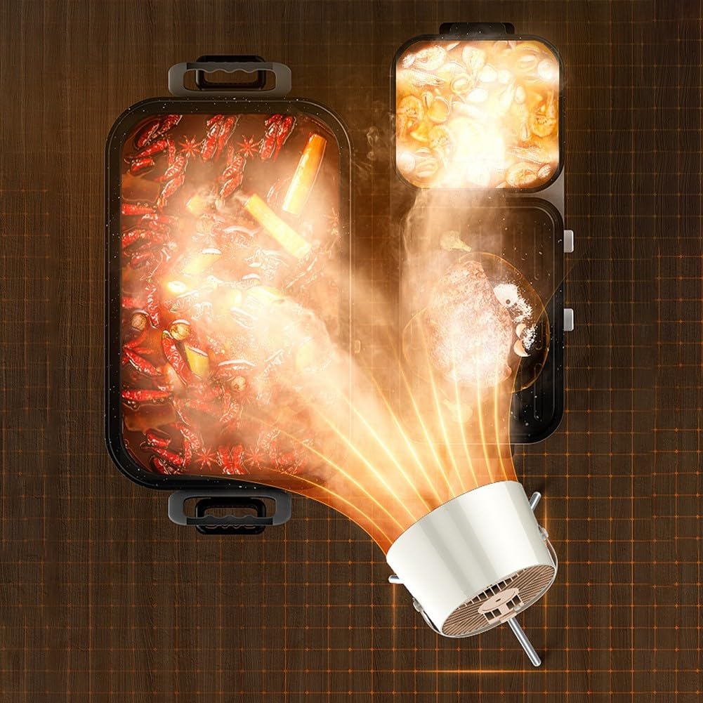 Mini hotte aspirante portable USB pour la maison, le camping, grande aspiration, vitesse réglable (blanc)