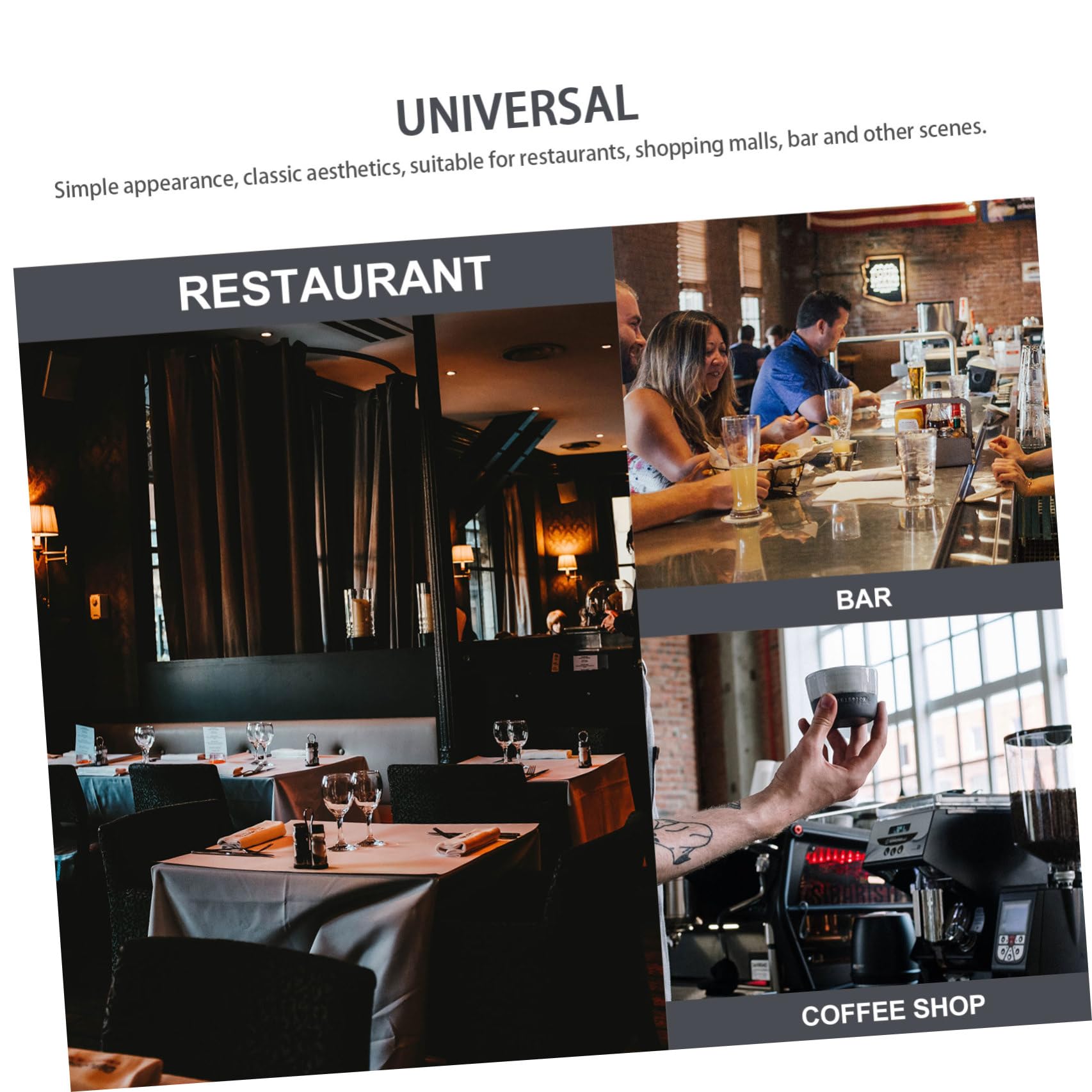 Carpeta de Menú para Restaurante Diseño Deslizante en Página Interior, Material Pu y Esquinas Redondeadas, Uso Fácil para Barra y Mostrador