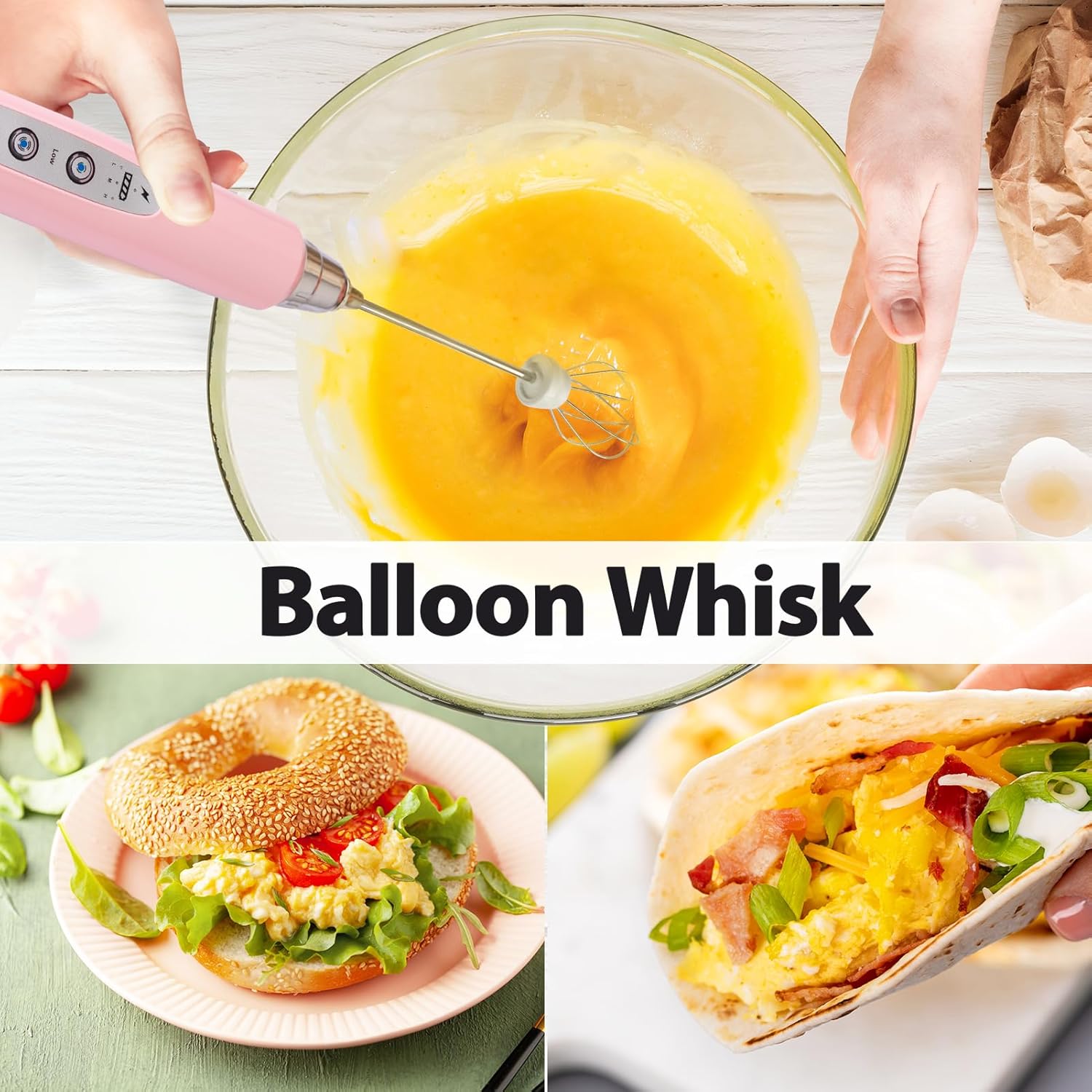 Red+Pink Milk Frother Set