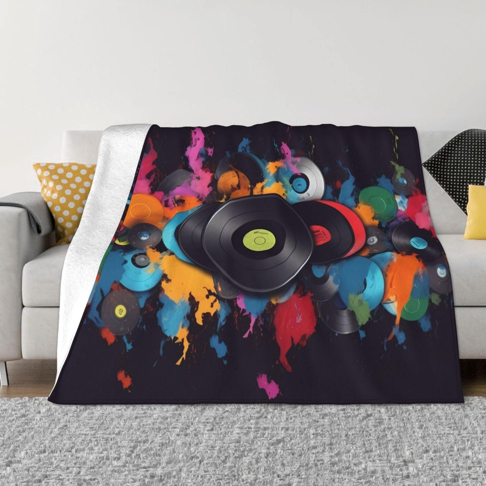 Couverture en microfibre douce et flanelle de haute densité avec musique