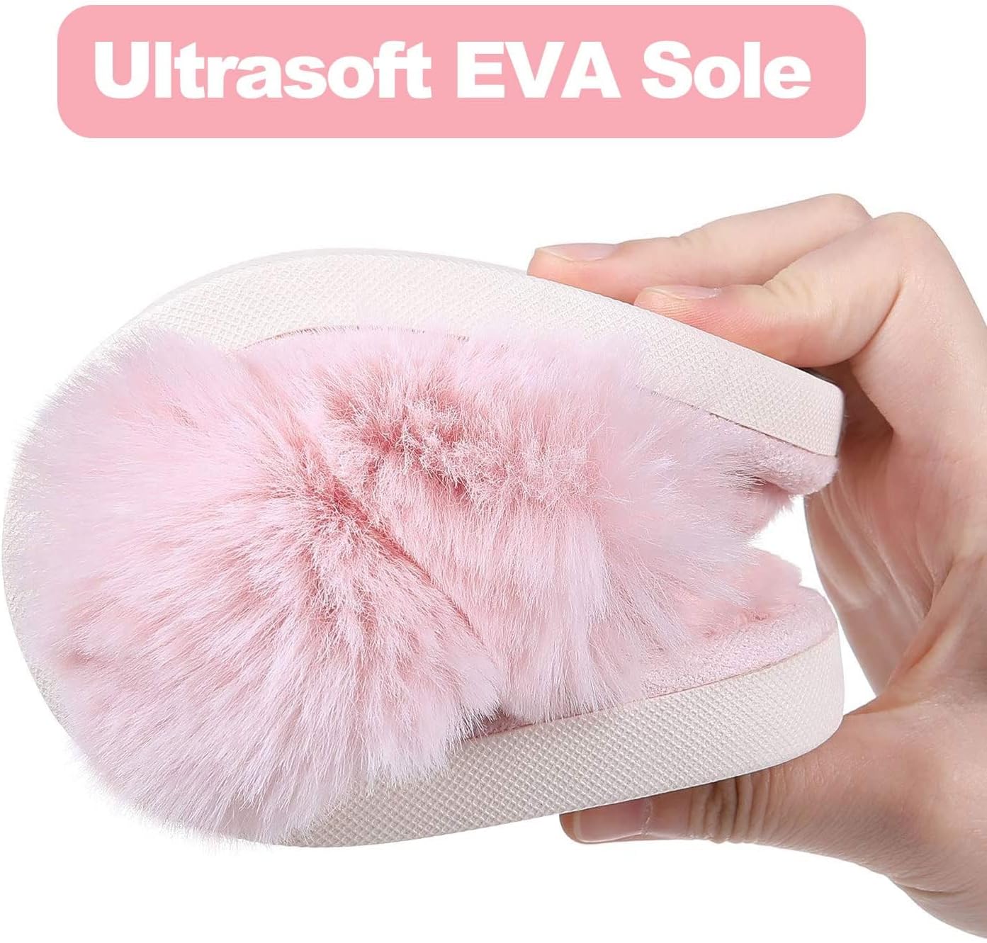  Memory Foam Fuzzy House Slippers for Women thumbnail