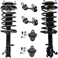 Vista 289 de Detroit Axle - Kit de puntales delanteros para Ford 2000-2004 Focus 2 puntales con muelle helicoidal 2 brazos de control inferiores con rótulas 2001