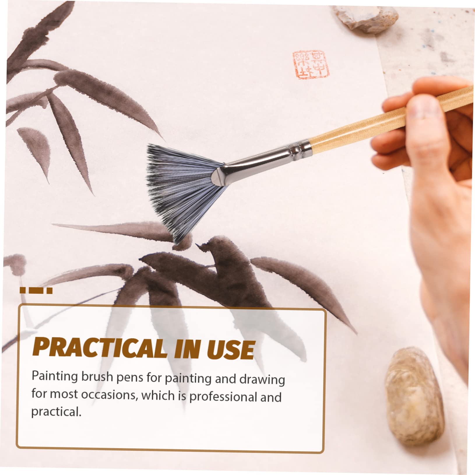 Set di Pennelli per Dipingere 24 Pezzi in Legno e Nailon | Pittura ad Olio e Acquerello, per Artisti, Dettagli Art, Uso Multiuso Professionale
