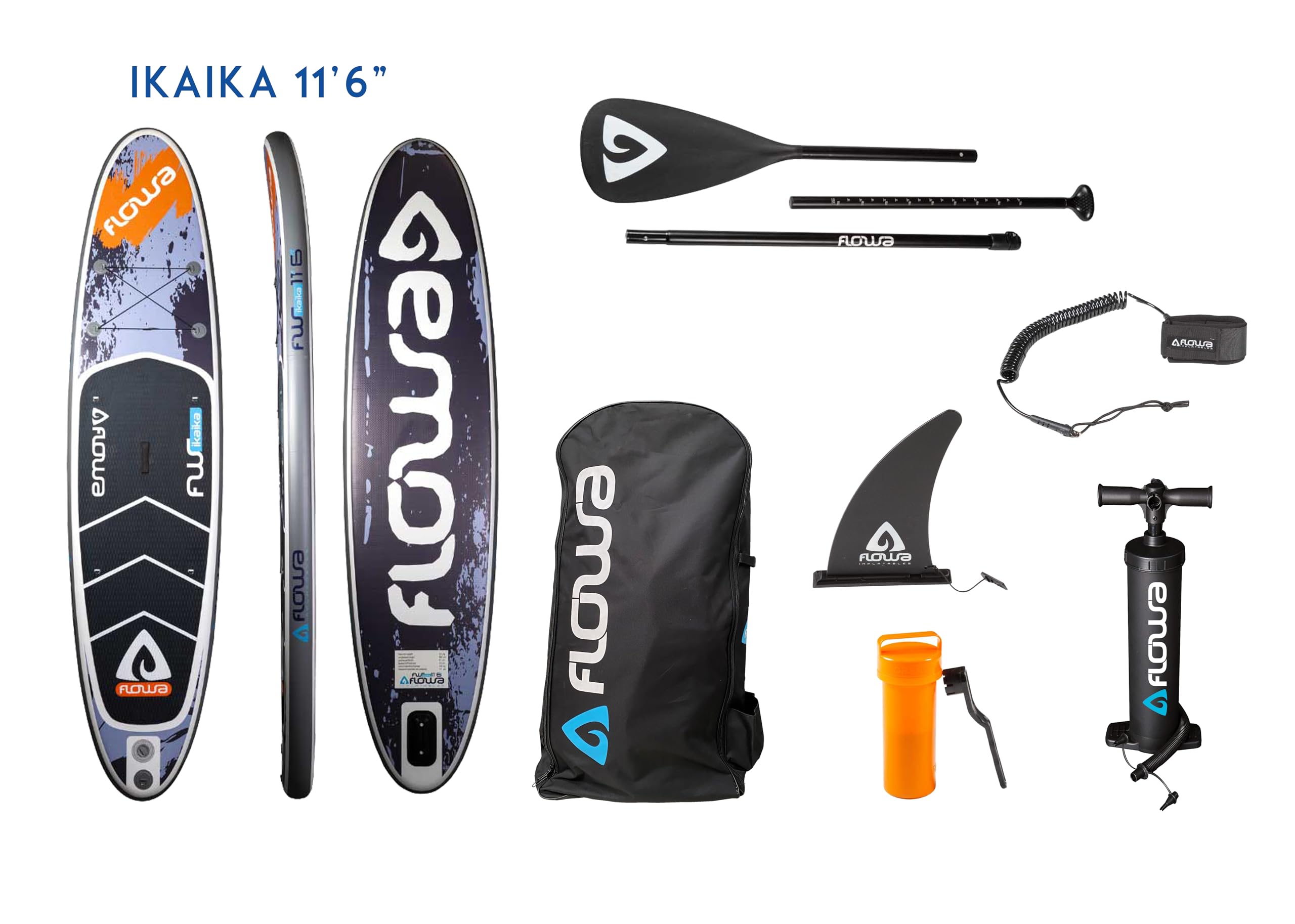 Flowa, Ikaika 11'6'' Tabla de Sup Hinchable, Multicolor, Talla Única, Unisex-Adulto