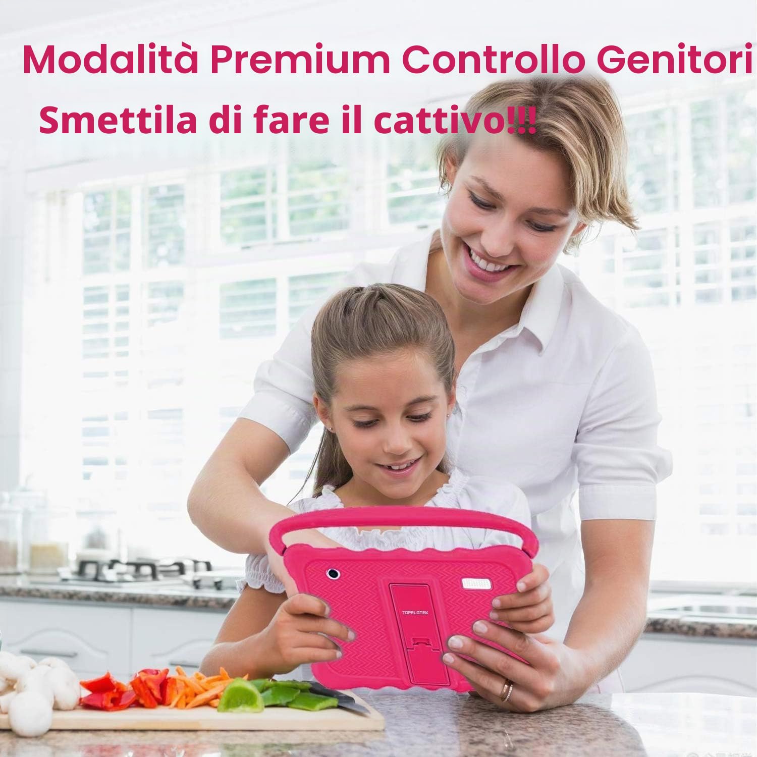 zcobro Tablet per bambini da 7 pollici, tablet per bambini con custodia protettiva 2 GB+32 GB, tablet per bambini con WiFi per ragazzi, quad-core IPS doppia fotocamera Bluetooth di sicurezza bambini