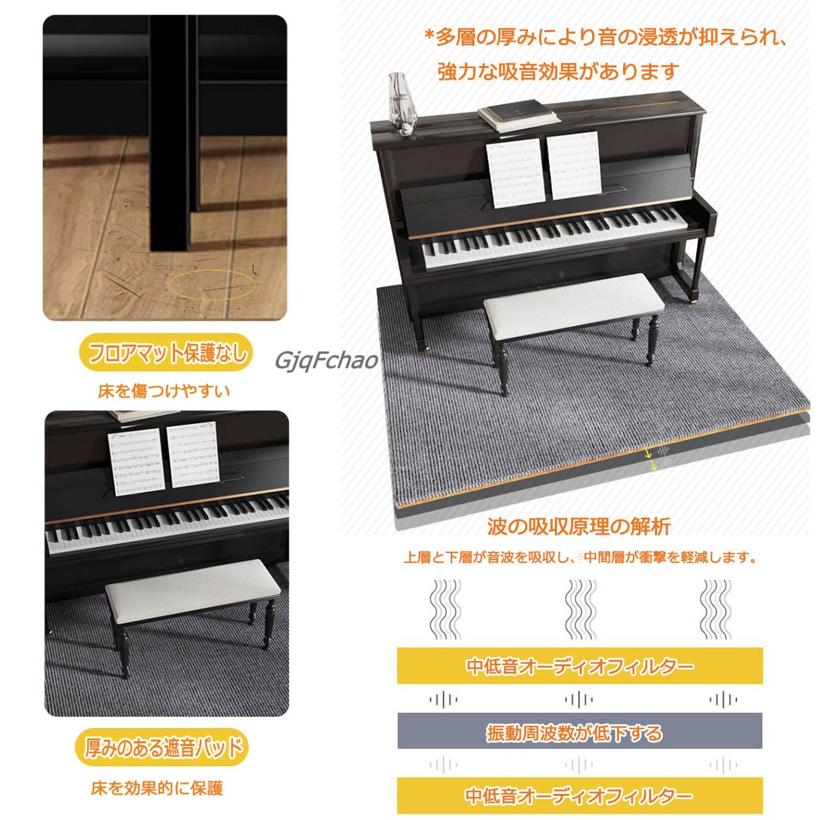 Amazon.co.jp: ドラムマット、防音マット 防振マット 振動吸収マット