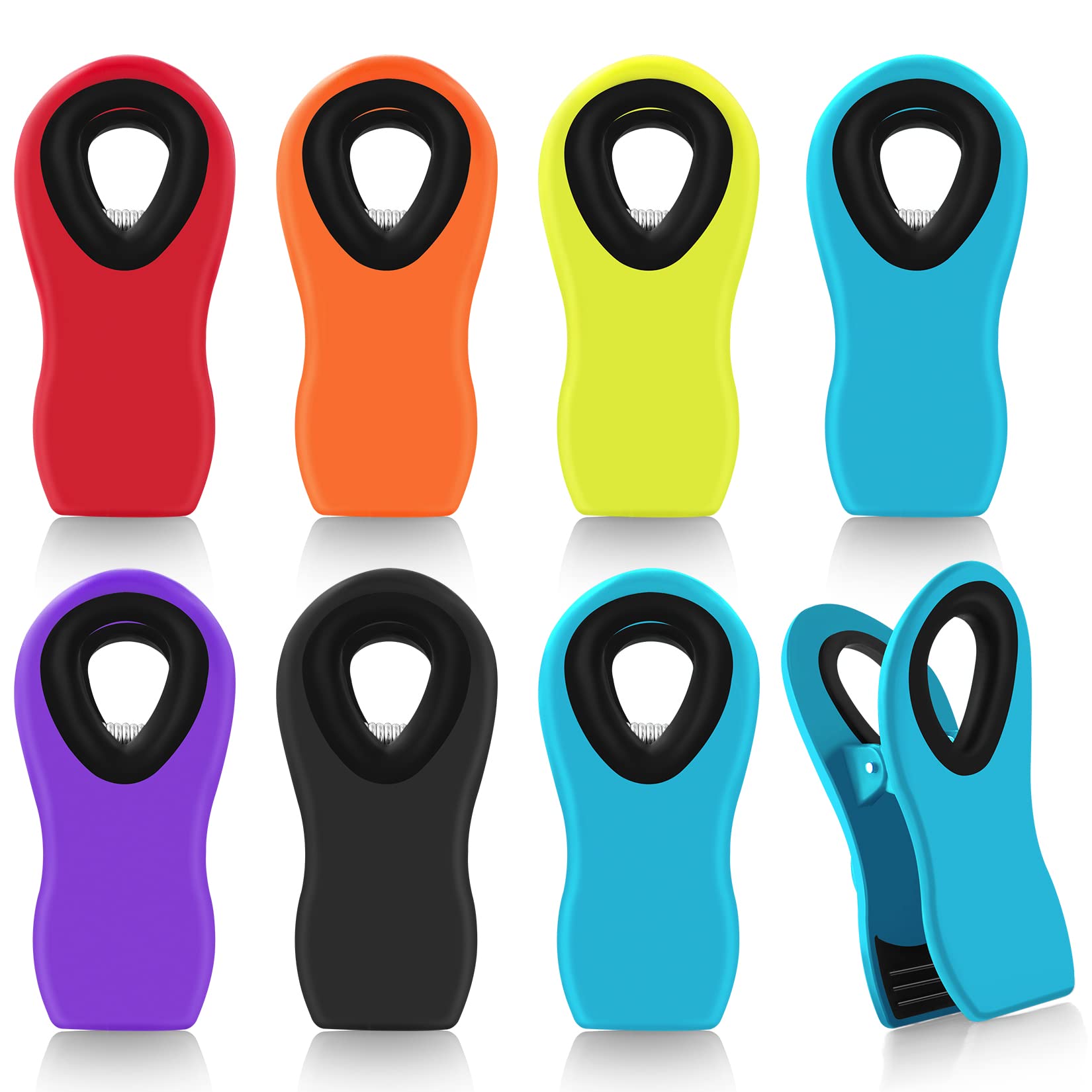 JTIEO 8 Pack Magnetic Chip Clips - Heavy Duty, Plastic, Bag & Food Clips