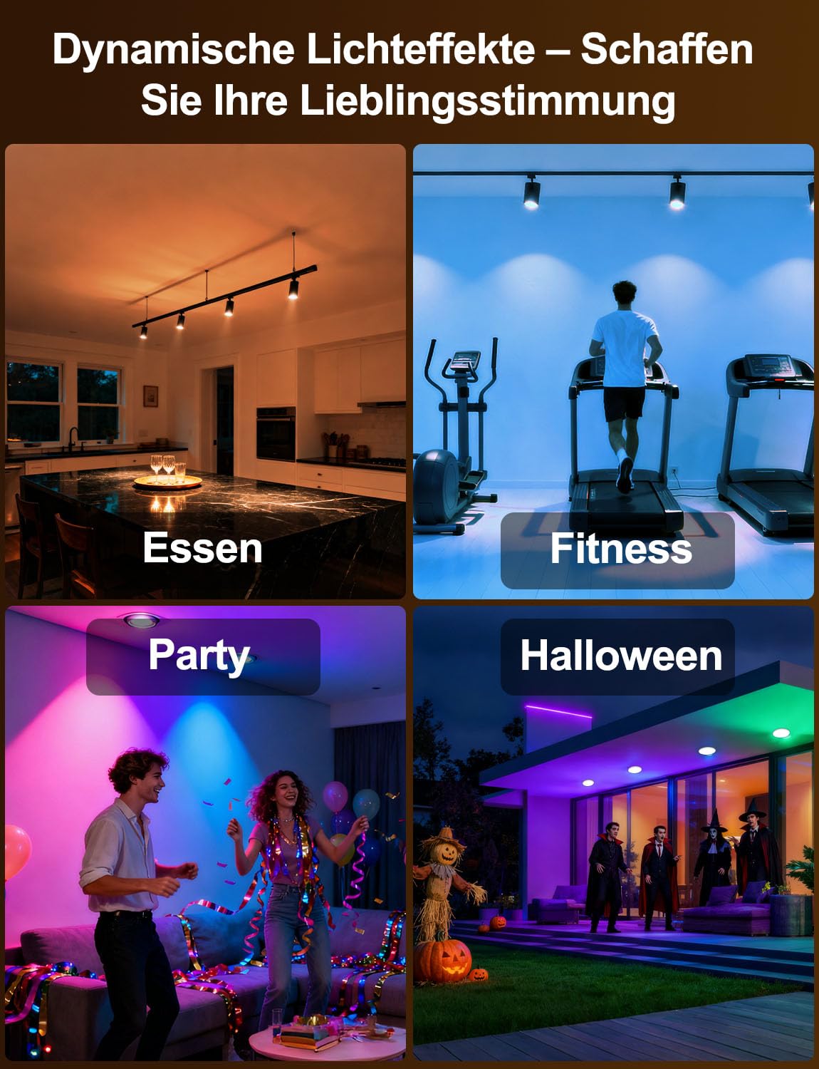 iLC LED GU10 Farbwechsel Lampe, Led Spots Birne Reflektorlampe, 5W Dimmbar Warmweiß (2700K) RGB LED Leuchtmittel, 200 Lumen, Fernbedienung inklusive (8 Stück)