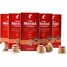 JULIUS MEINL Pack of 50 Espresso Crema Capsules 10x5.6g | Intensity 8 |100% Biodegradable|