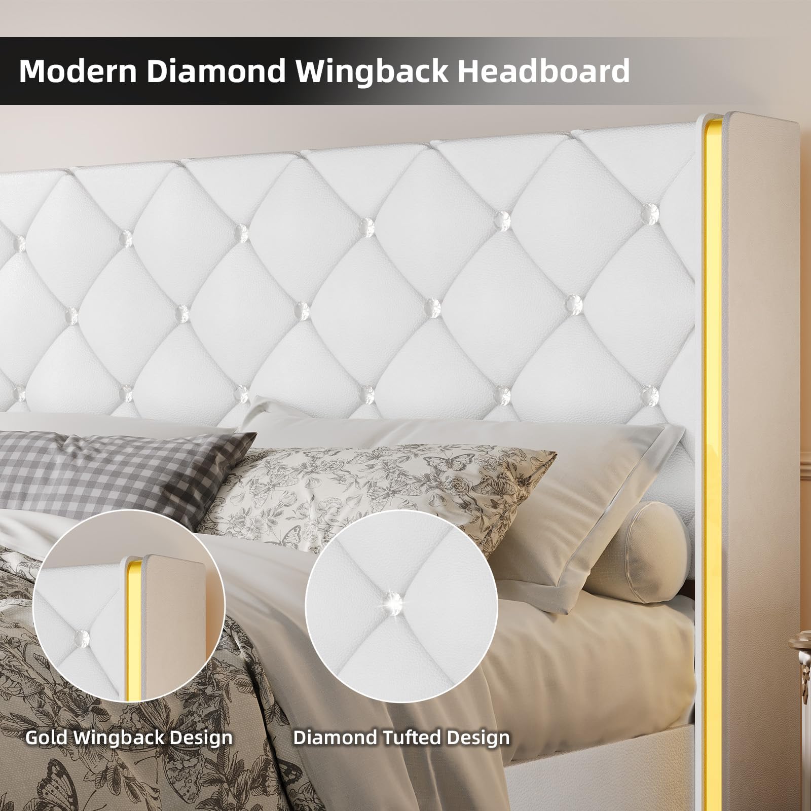 Amazon.com: Twin Bed Frames with Headboard, Bed Frame Twin