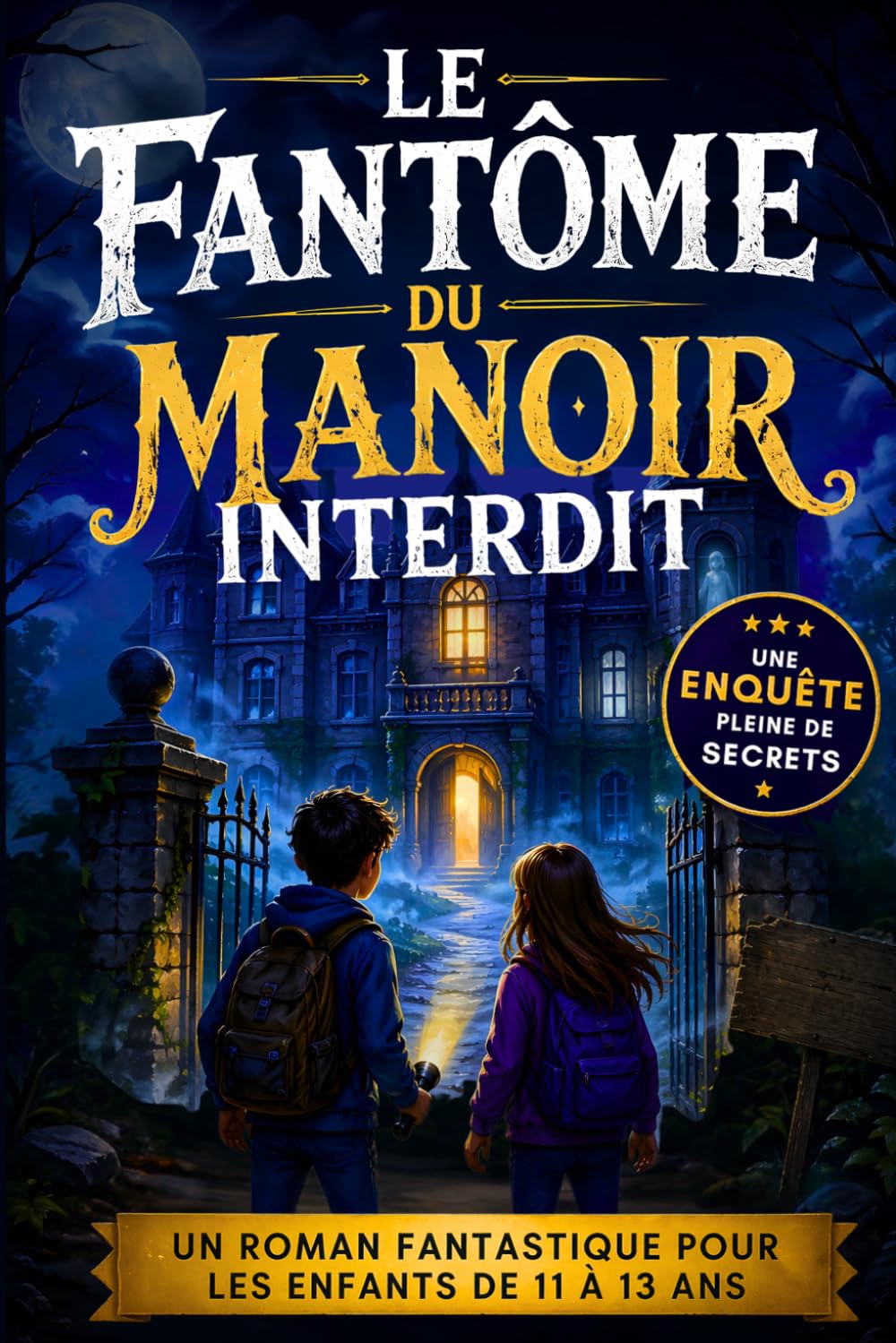 Le Fantôme du Manoir Interdit: Un roman fantastique mêlant enquête mystérieuse, secrets et mystères – Une histoire illustrée, ludique et éducative – Le cadeau idéal pour les enfants de 9 à 12 ans
