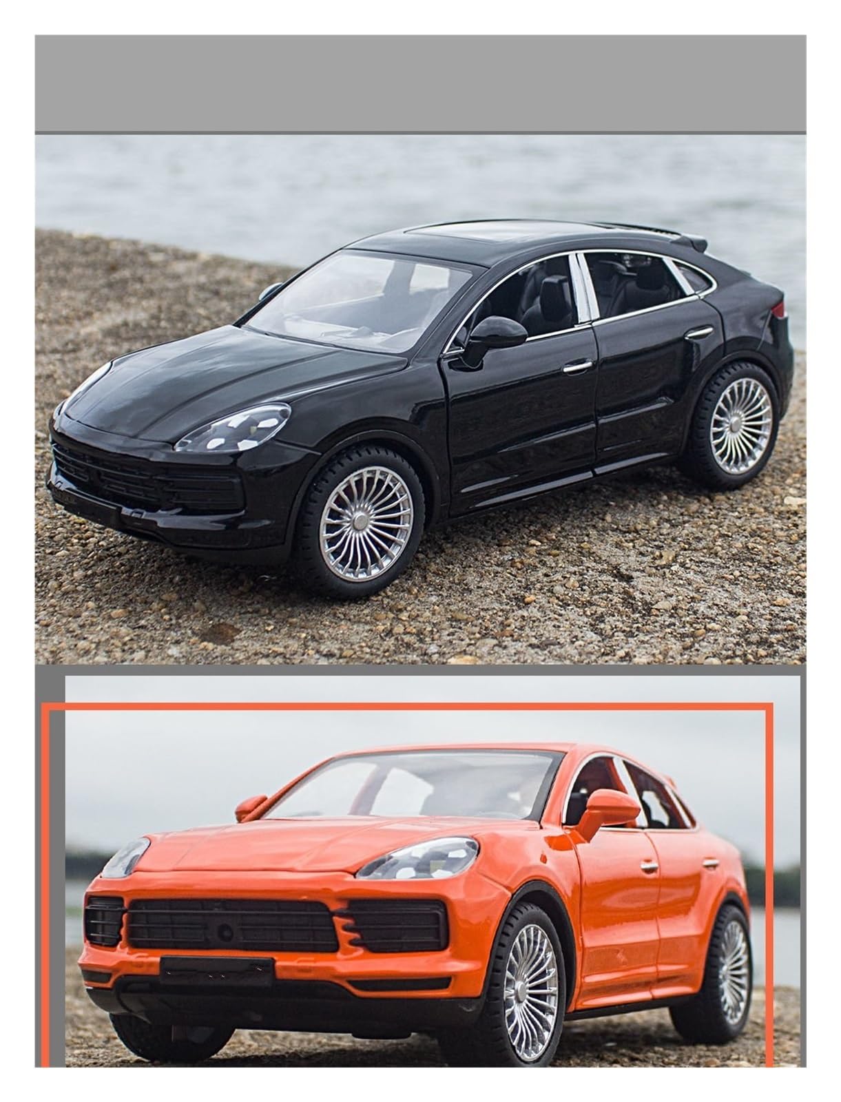 Modellino Pressofuso Auto in Scala 1:24 per Cayenne Modellino Auto in Lega Pressofusa da Collezione per Hobby E Decorazione(Nero)