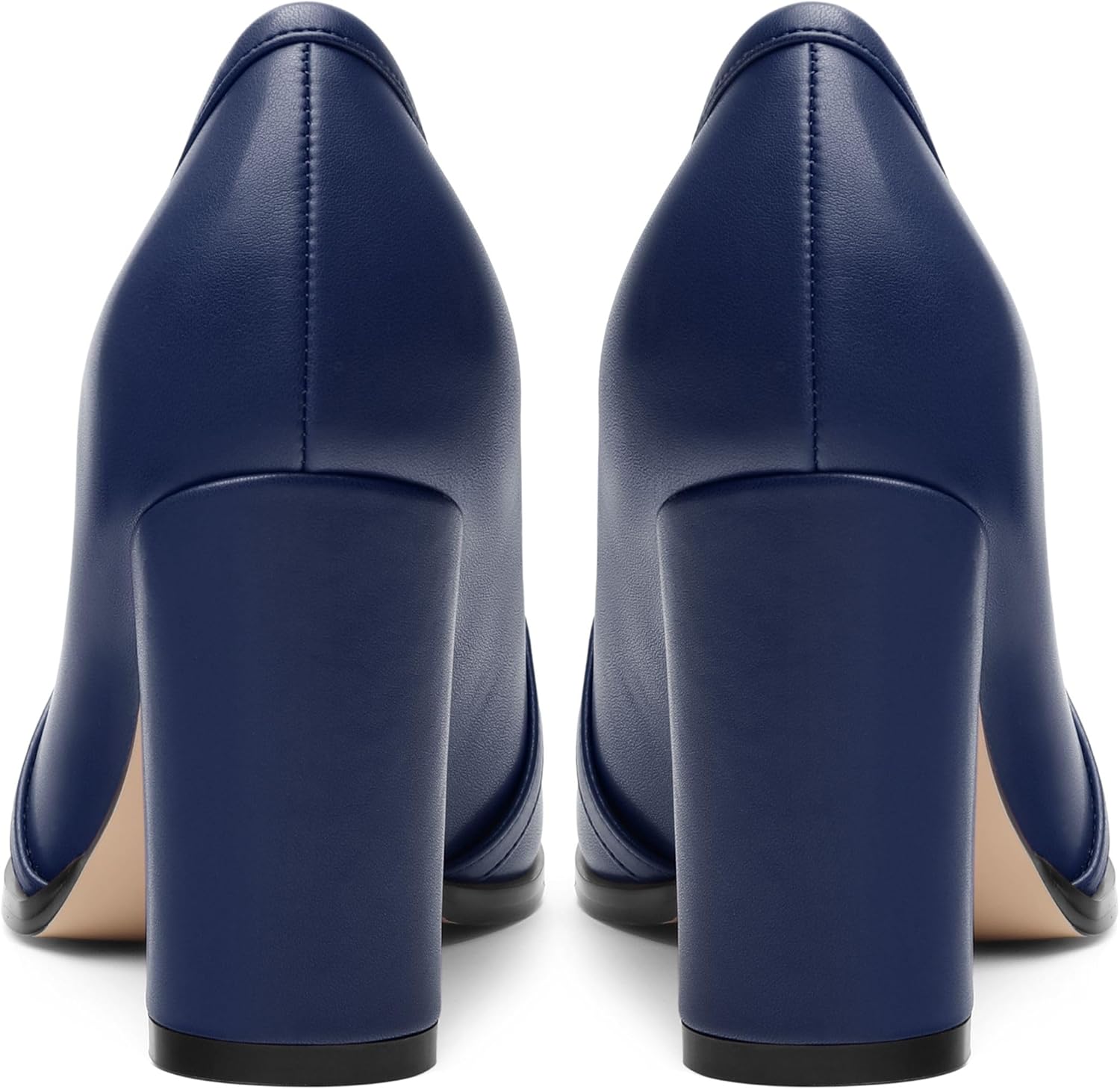 Women's Loafers - Square Toe High Heels Shoes for Women, Metal Buckle Fashion Women's Pumps Shoes for Party Dress Wedding Office