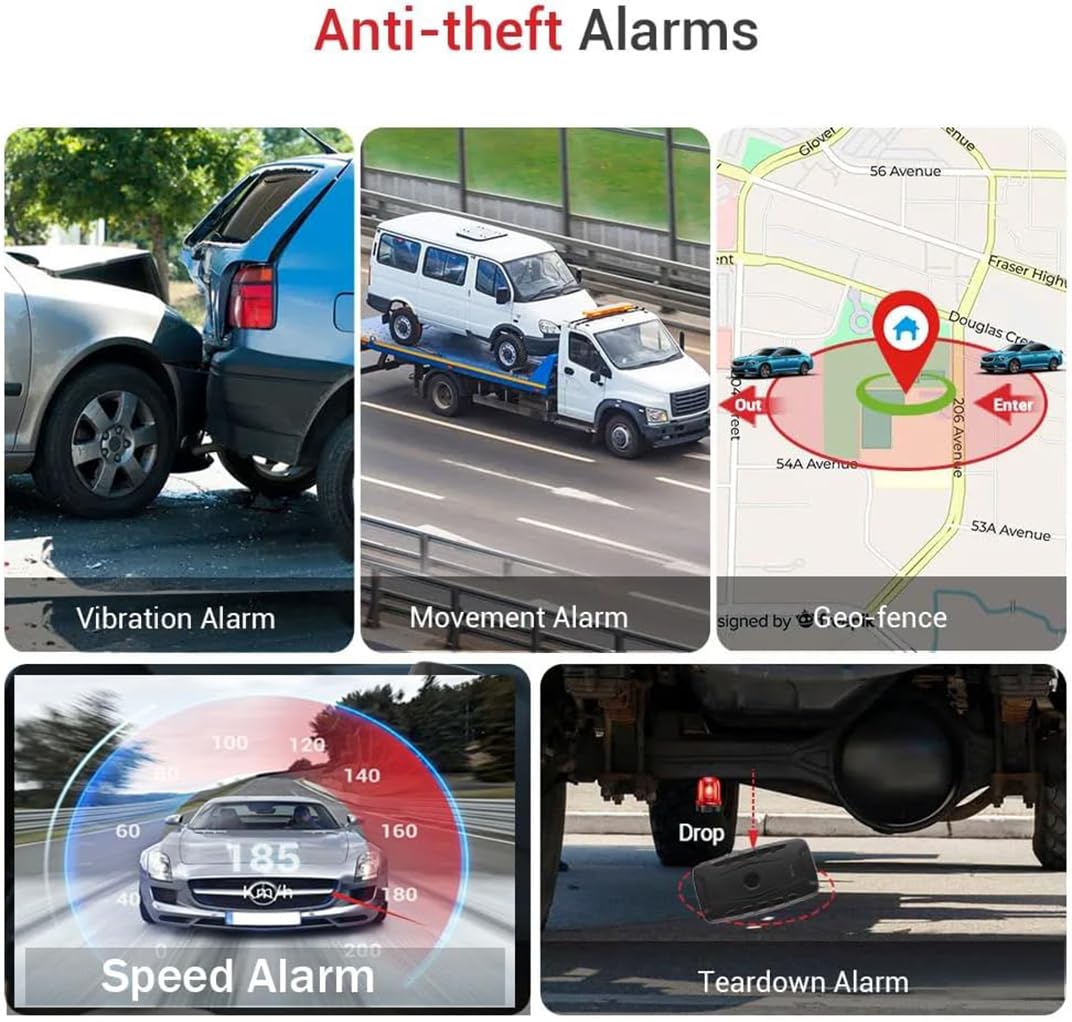 4G Localizzatore GPS Tracker per Auto 20000mAh Impermeabile Nascosto 4G GPS APP Senza Abonamento con Funzioni di Allarme Antifurto Tracciamento Globale in Tempo Reale per Auto,Camion,Altri Veicoli