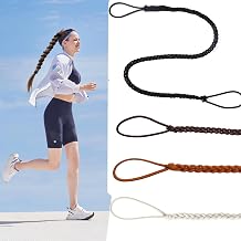 YOcity Elastic Hair Ties for Beach Sports 4 Packs 16" Sport Hair Ties for Women Pony Tails for Thick Long Hair Swimming