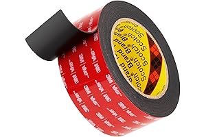 3M Double Sided Mounting Tape VHB (0.045in Black, 5952) for Car, Home, Office, Deco