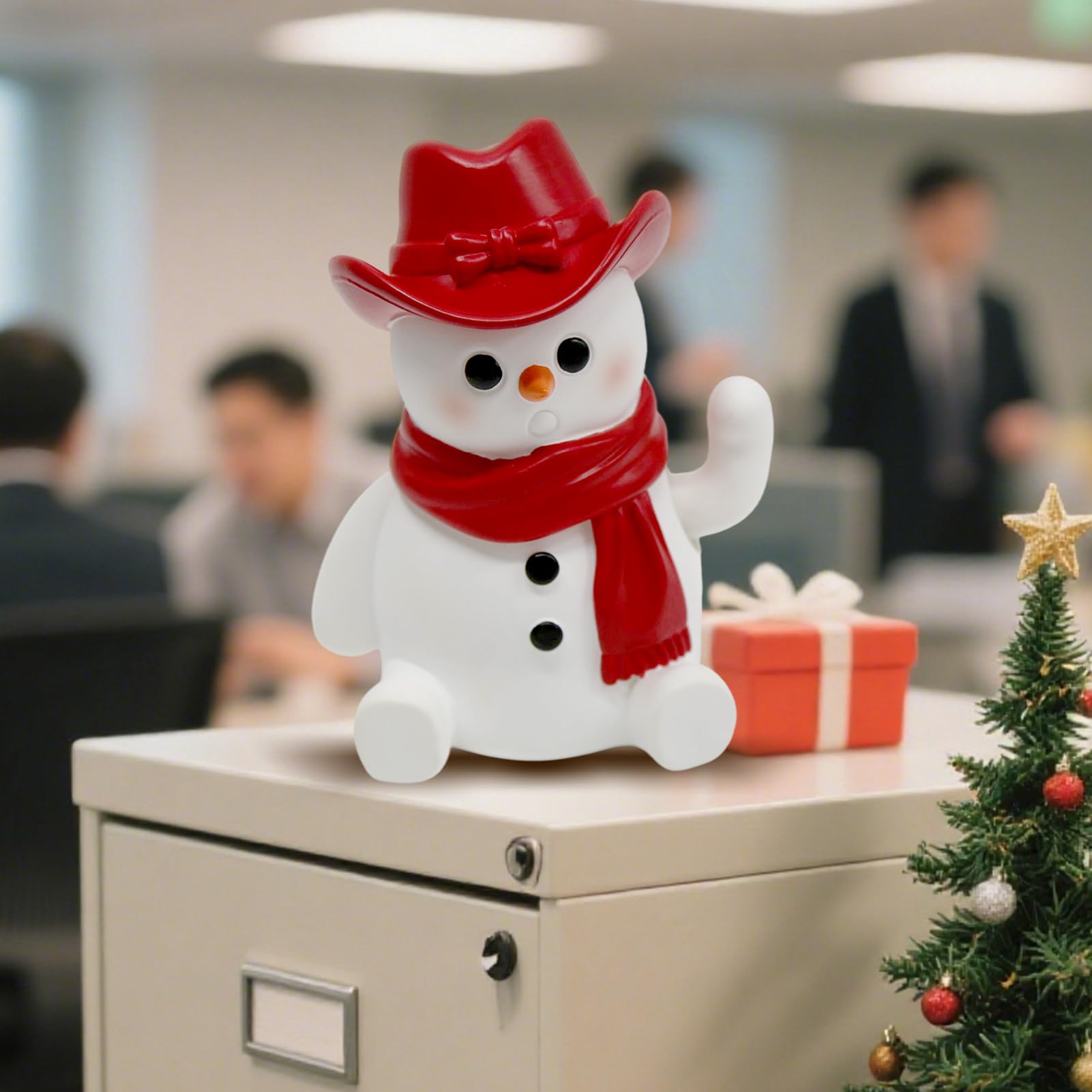 Figuras Navideñas Lindos Muñeco De Nieve Y Papá Noel | Muñecos Navideños de Nieve con Brazo Móvil Para Exterior Jardín Interior Hogar Decoración Invernal