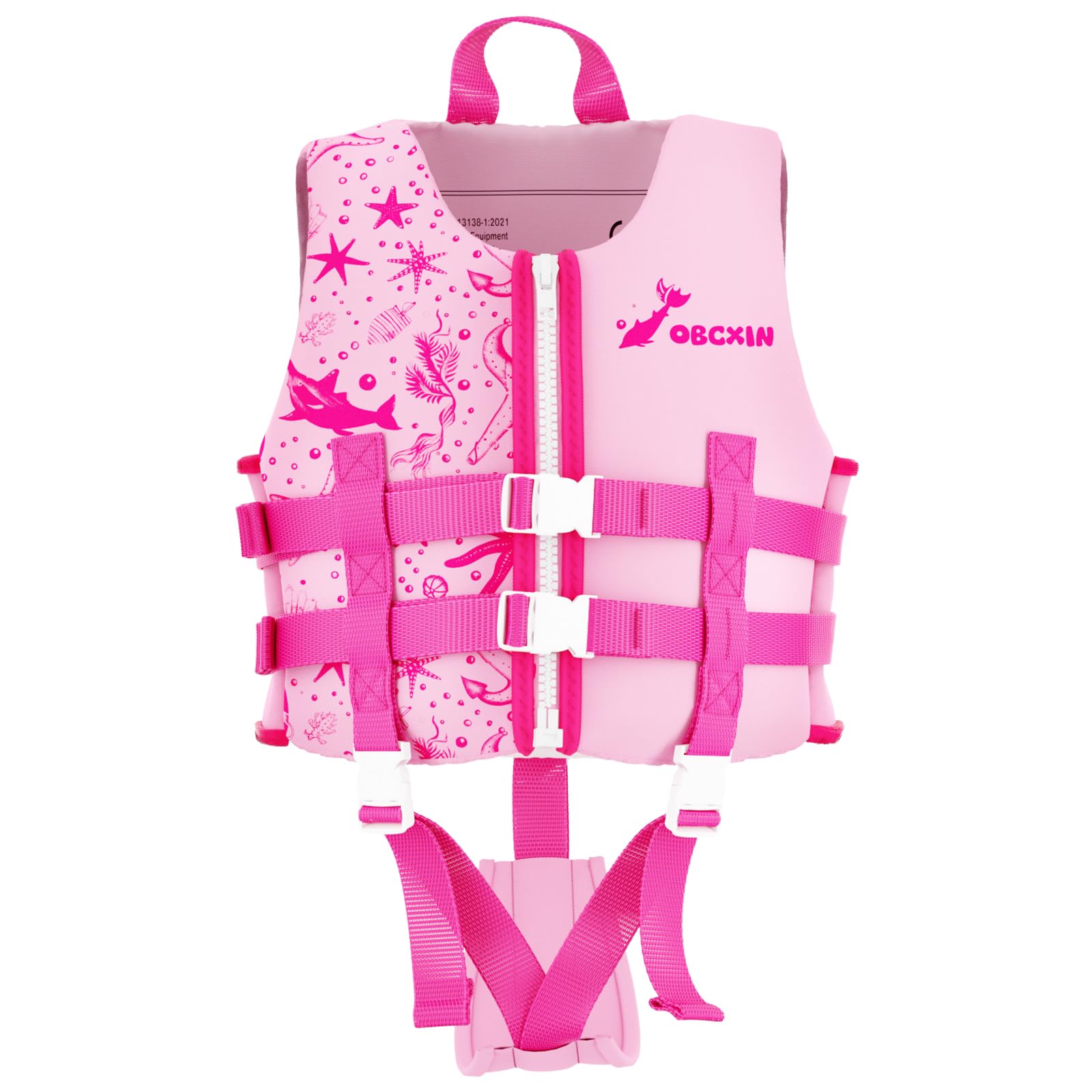 Obcxin Schwimmweste Kinder, Einstellbare Schwimmhilfe Auftriebshilfe für Mädchen & Jungen, CE-Zertifiziert, Ideal für Pool, Strand und Schwimmunterricht