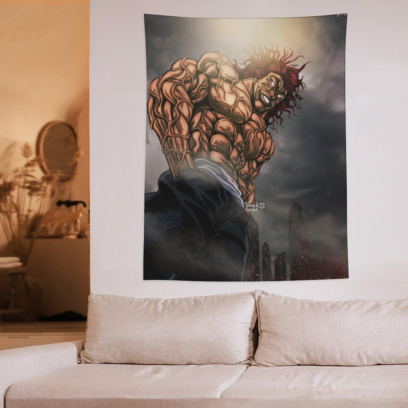 勇次郎BIG布ポスター Amazon.co.jp: 範馬 刃牙 格闘 範馬勇次郎 タペストリー 壁掛け 人気