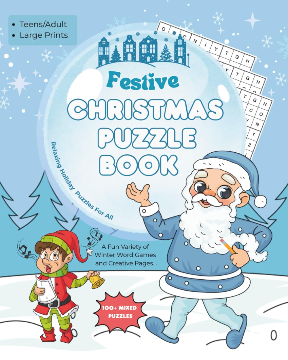 Festive Christmas Puzzle Book: A fun variety of winter word games and creative pages
