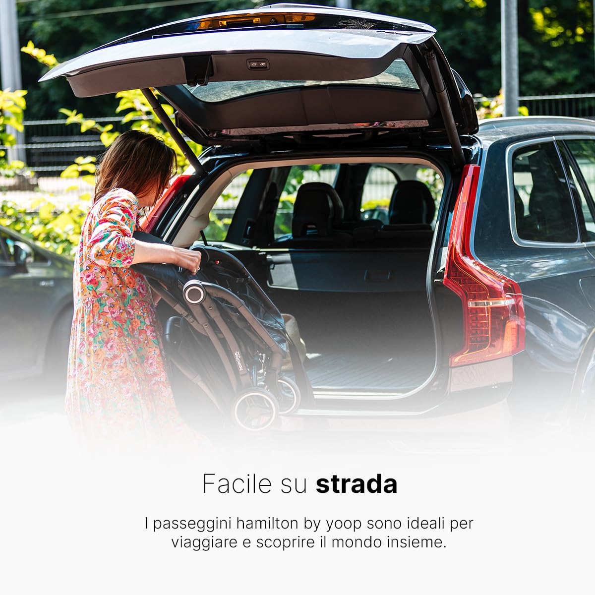 Hamilton by Yoop T1 Buggy - Seduta girevole a 360° - Tecnologia MagicFold™ - Pieghevole - Ruote riflettenti con sospensioni - Include borsa protettiva e portabicchieri - Passeggino regolabile - Cachi