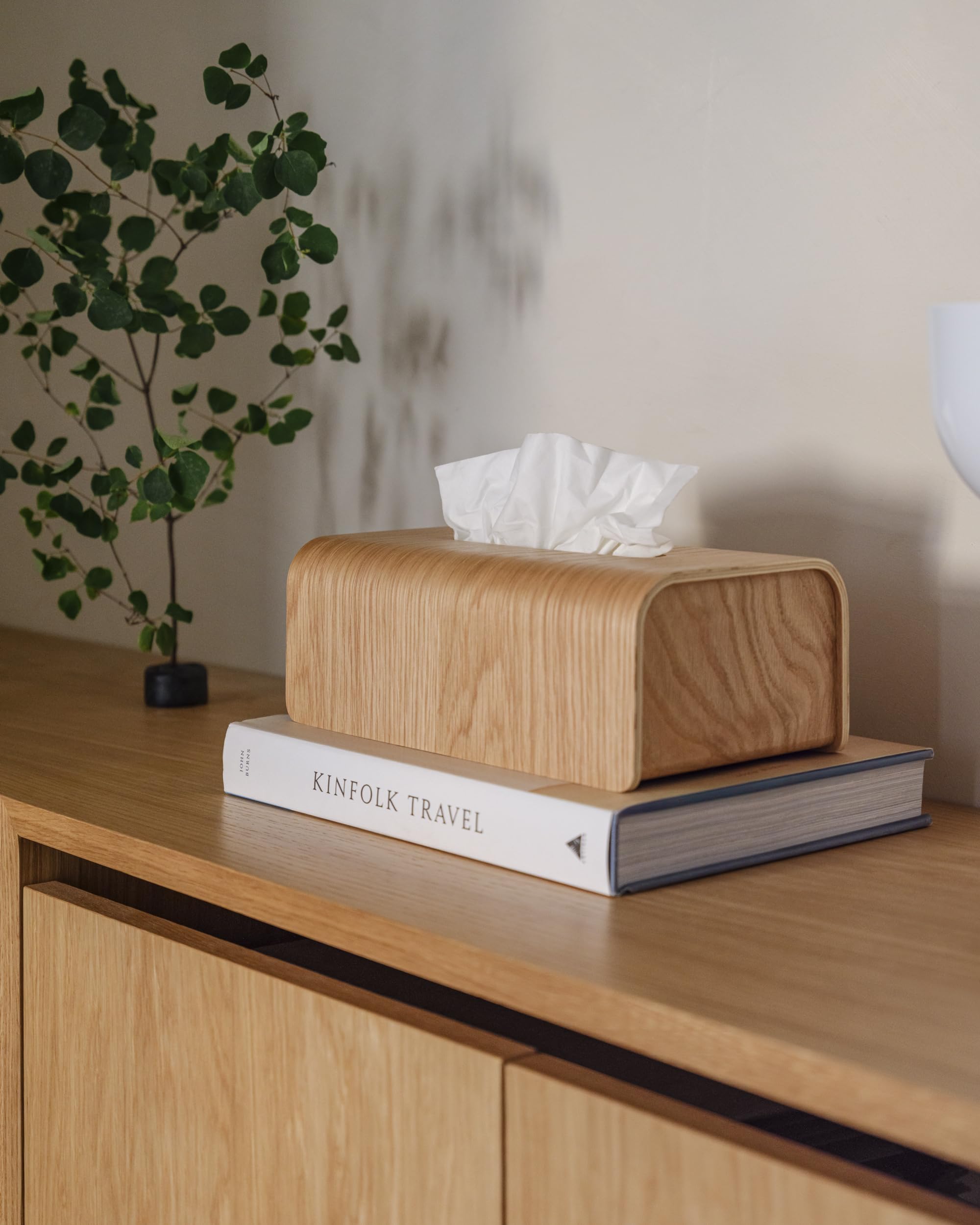 Kazai. Boîte à mouchoirs 'Toke' | Placage en Bois véritable certifié FSC | Distributeur Durable au Design scandinave | Chêne