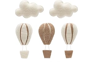 GLACIART ONE Nursery Garland with Hot Air Balloons and Clouds