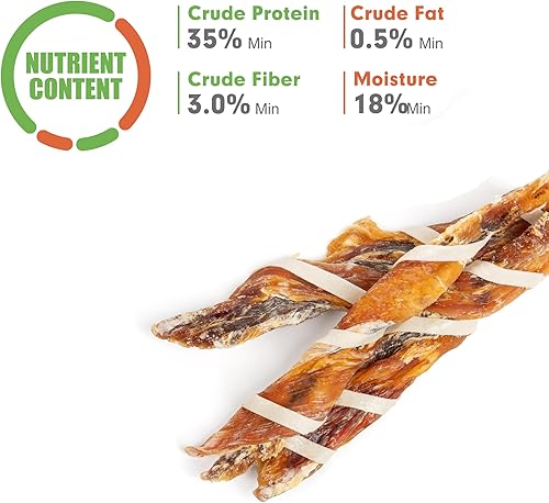 Miniatura 3 de MON2SUN Golosinas para perros, palitos de cecina de triple sabor, palitos de pollo de pato y bacalao con calcio añadido para perros pequeños,