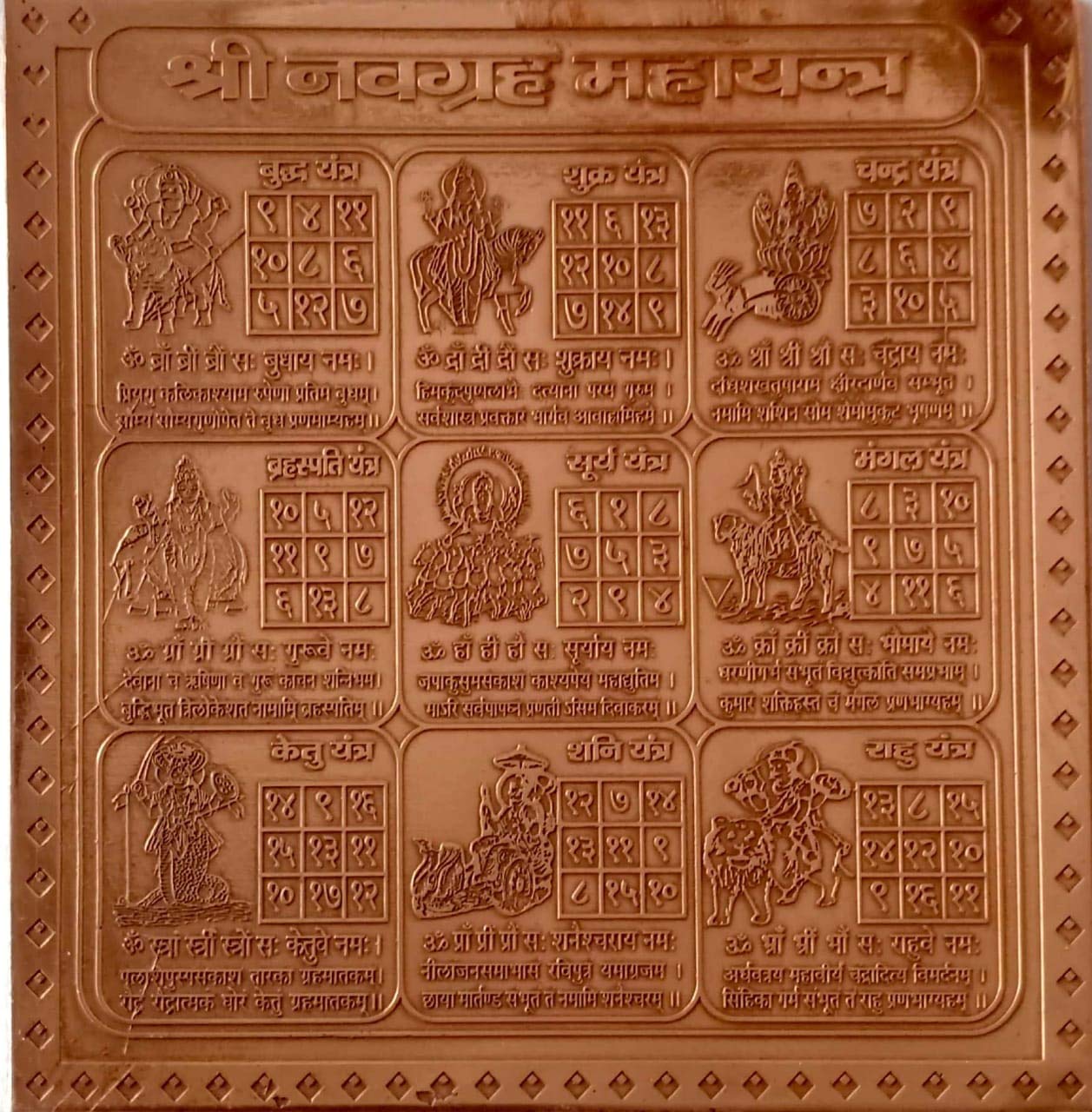 Copper Shri Navgrah Mahayantra (Multi)