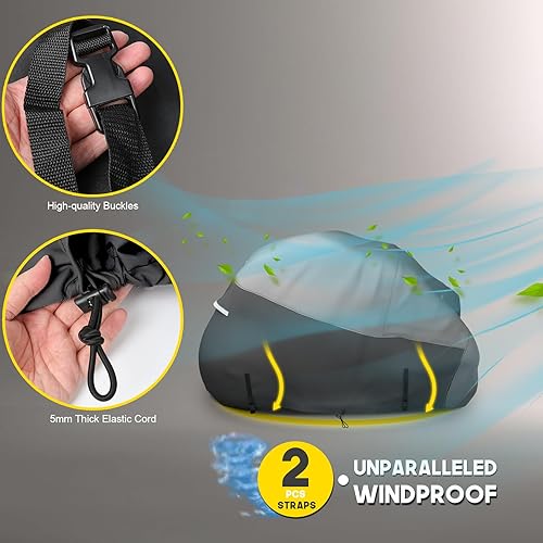 Miniatura 4 de Rosefray Cubierta para Podadora de Giro Cero, Tela Impermeable de Grado Marino 420D - Ajuste Universal para John Deere, Cub Cadet de Giro Cero hasta