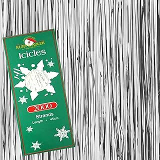 Kurt S. Adler 18-Inch 2000 Silver Icicle Strands Spray, Multi