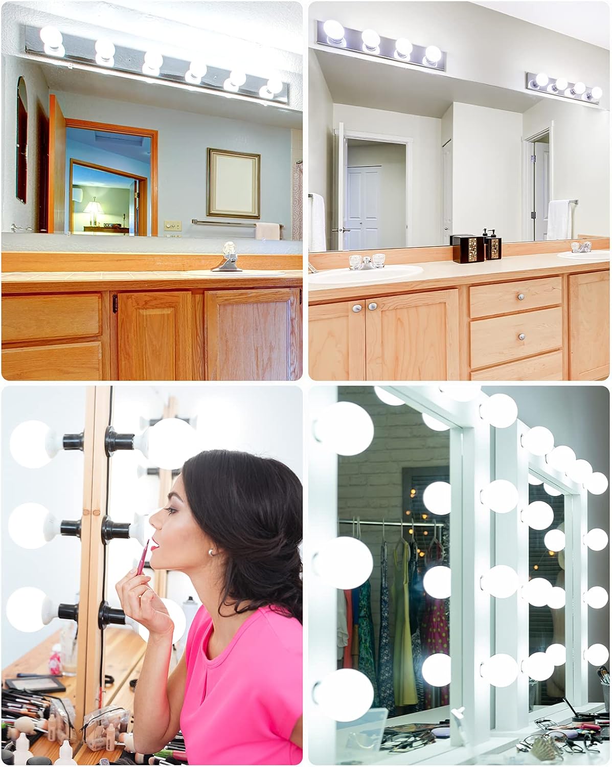 8 Pack Daylight LED Globe Light Bulbs for Bathroom, 120V 60 watt Equivalent, E26 Medium Base, Non-Dimmable Vanity Light Bulbs Round, 5000K Bright G25 LED Bulb Over Mirror