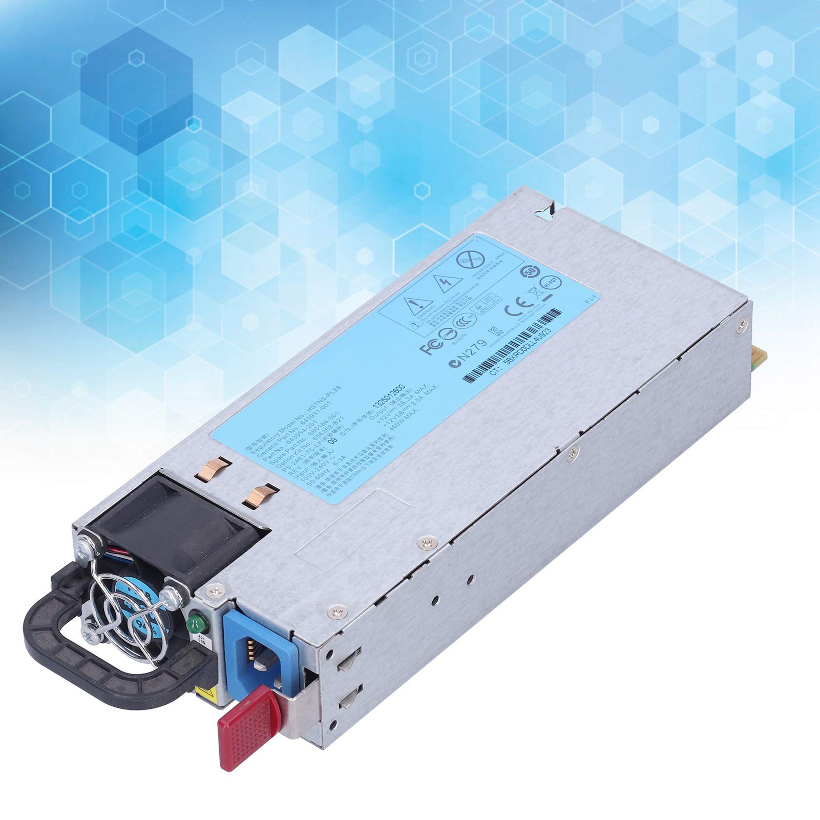 AMONIDA Alimentatore per Server G8 da 460 W Componenti di Fascia Alta Durevole Facile da Usare per DL360E G8 DL385P Acciaio Inossidabile