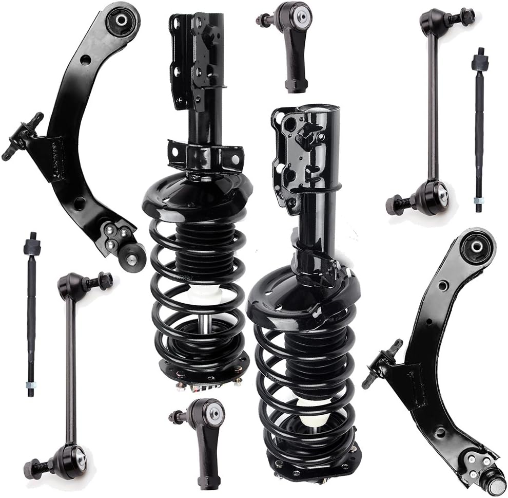 cciyu Front Left Right Complete Struts Suspension Kit For Chevy HHR 2005-2011 Suspension Kit For Pontiac 2005 2006 Includes Front Struts Stabilizer Sway Bar Link Tie Rod End Kit 10pcs