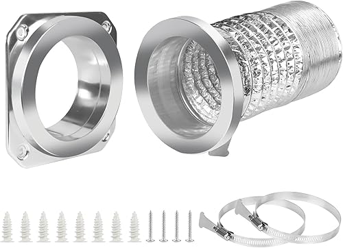 DVC-180 Kit de conector de acoplamiento magnético de ventilación para secadora, fácil de limpiar, conector rápido que incluye un conducto de 3.3