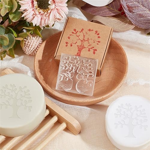 Miniatura 6 de CRASPIRE Sello de jabón hecho a mano, sello de jabón acrílico del árbol de la vida, sello de letras para jabón, capítulo de jabón, sello en relieve,