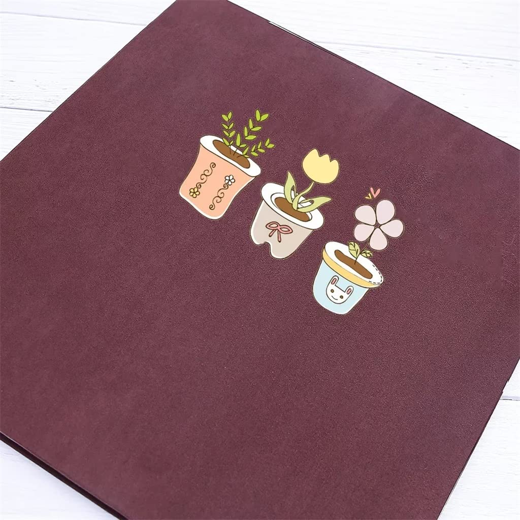 Álbum de Fotos Adhesivo Hecho a Mano de 10 x 15 cm, Gran Capacidad, Ideal para Crear Recuerdos creativos con 500 Fotos (Rojo, 32 x 33 cm)